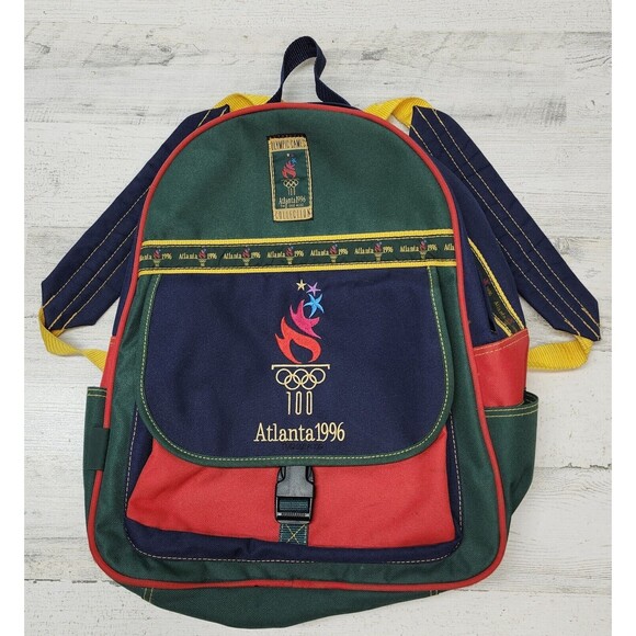 Atlanta Olympics Games 1996 Backpack  Multi-Color Canvas - Picture 1 of 11